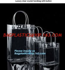 China Customized PP/PVC/PETclear plastic gift bag, Reusable Single bottle wine bag Pvc wine bottle gift bag, plastic transpare supplier