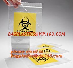 China Biohazard LDPE lab specimen zipper bag customized Printing medicine bags, Pathology Specimen Medical Zipper Bag With Pri supplier