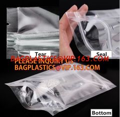China Resealable silver noni mylar zip lock bags with clear front and foil back, Resealable Foil Lined Stand Up Colorful Print supplier