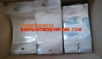 China k resealable plastic packaging bags for clothes, PE / PE / PP plastic zipper plastic bags for clothes, hanger hook supplier