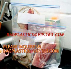 China Clear food grade poly custom LDPE plastic k bag with color box packing, LDPE griplock zipper baggies with custom p supplier