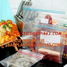 China household LDPE Transparent reclosable bag in color box, PE food zipper lunch bags with color box, FDA Household use food supplier