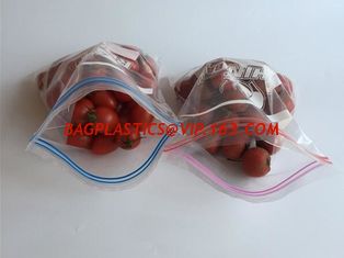 China Double zipper bpa free food grade liquid plastic breast milk storage bags, food double zip lock plastic packaging bags supplier