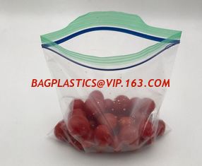 China Double zip seal packaging bag, Double sealed food storage custom printed plastic zip lock bag, Moisture Proof plastic go supplier