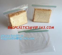 China double transparent plastic zip lock bag for fresh food fruit vegetable bread sandwich packing, gallon, quart, fold top supplier