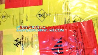 China Linear Low-Density Polyethylene Medical Waste Bags Ideal for use in hospitals, medical clinics, doctors offices nursing supplier