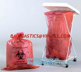 China Biohazard clinical waste bag, Biodegradable Medical Waste biohazard Bag, Biohazard 60Liter Industrial trash Bag, bagease supplier