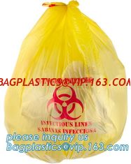 China Medical Biohazard Waste Bags for Hosptial, PE Flat disposable biohazard garbage bag / waste bag / trash bag, bagplastics supplier