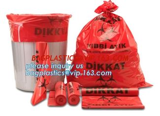 China Biohazard medical waste bag for hospitals, Disposal Plastic Medical waste bags, Plastic Pe Medical Biohazard Waste Bag supplier