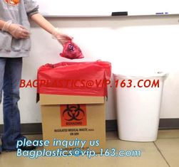 China Biodegradable Medical Biohazard Waste Bag- Cheap Price, LDPE Medical Biohazard Waste Plastic Trash Bags, pocket biohazar supplier