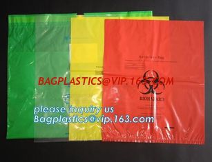 China Biohazard infectious plastic waste bags Dustbin liners, PE biohazard eco bag, Biohazard Bags for medical waste use, pac supplier