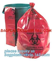 China autoclavable Biohazard Collection Bags, 40 Gallon Biohazard Garbage Bag, ldpe biohazard plastic bags, bagplastics, pac supplier