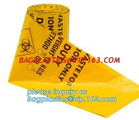 China yellow/red/black biohazard autoclave bag/biohazard autoclavable bin liner, biohazard plastic bags,biohazard waste bag,me supplier