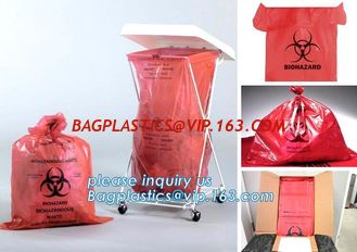 China Biohazard Medical Waste Plastic Trash Bag For Hospital, biohazard specimen bag k bag, pharmacy use bags for hospit supplier