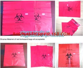 China Red bag, yellow medical biohazard waste bag, hospital biohazard medical waste, autoclavable infectious waste poly bag supplier