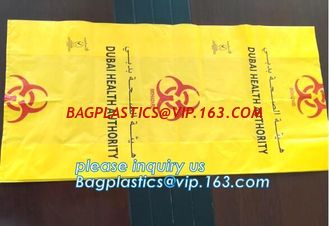 China Medical Consumables Biohazard waste bag, Drawstring Medical Waste Bags, Medical Biohazard Autoclave Bags, bagplastics supplier