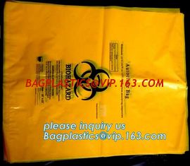 China medical waste disposal plastic bag Biohazard garbage bags, medical disposable bag, disposable lab medical biohazard wast supplier