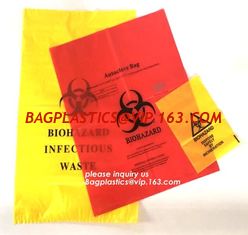 China Biohazard Bag Linear Low Density, Red Isolation Infectious Waste Bag, Zip-Closure Biohazard Specimen Bags, bagplastics supplier