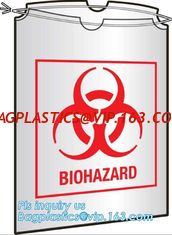 China Large Drawstring Biohazardous Waste Bags, Nice printing red incinerate waste bag, Biohazard Bags Medical Waste Bags with supplier