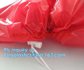 China HDPE/LDPE/PP autoclave bags medical garbage bag for biohazard waste, yellow with printing medical biohazard waste bag supplier