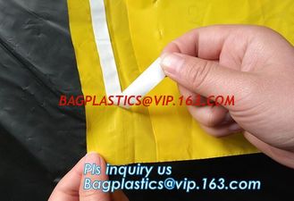 China Adhensive tape bag, self seal bagsYellow/red/black biohazard infectious/medical waste bag/liner with drawcord/drawstring supplier