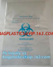 China biodegradable biohazard bag/Recycled garbage bag, Polyethylene Biohazard Printed Clear Plastic k Specimen Bags Wit supplier