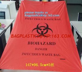 China medical waste disposal plastic bag Biohazard garbage bags, Colored medical Infectious waste bags, biohazard garbage bags supplier