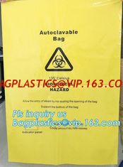 China Yellow infectious medical waste disposal plastic bag Biohazard garbage bags, Yellow Waste Bag Disposable Bags For Medica supplier