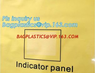 China biohazard plastic waste bags clinical disposal bags in yellow color, heavy duty red medical biohazard garbage trash bags supplier