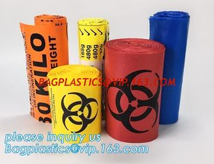 China Disposable Plastic Material Biohazard Medical Waste Trash Bag, Colorful medical disposable plastic bags, bagplastics supplier