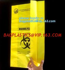 China Hospital Biohazard Bag Medical Waste Garbage Bags Infections Linens Waste Bags, Biodegradable Plastic Hospital biohazard supplier