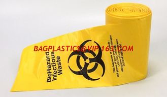 China Medical waste garbage bags / Yellow Red Medical waste garbage bags/ Infections Linens Waste Bags, Biohazard &amp; Linen Bags supplier