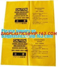 China China supplier manufacturing custom printed safety white transparent jumbo plastic garbage packaging asbestos waste bag supplier
