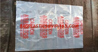 China PE packing bag for Asbestos fibers, large size thicker LDPE asbestos remove bags, Large Asbestos Waste Removal Bags, pac supplier
