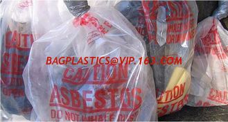 China High quality factory supply Yellow color Asbestos Disposal Removal and Burial Bags, Plastic Manufacturer Extra Large Hea supplier