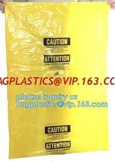 China Yellow Asbestos Disposal Removal and Burial Bags, manufacturer supply Customize yellow color plastic Bag for packing asb supplier