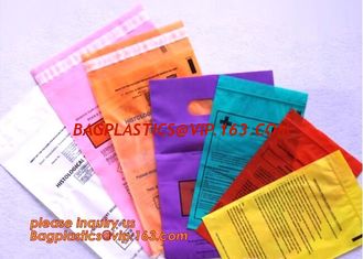 China Medical packing k sealing plastic biohazard specimen bag customized pouch, Disposable plastic medical waste specim supplier