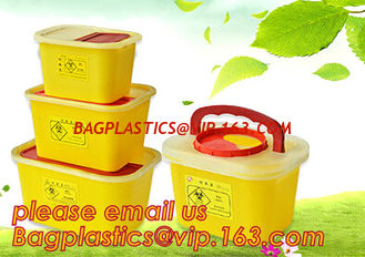 China BIOHAZARD WASTE CONTAINERS, PLASTIC STORAGE BOX, MEDICAL TOOL BOX, SHARP CONTAINER, SAFETY BOX, Disposable Hospital Bioh supplier