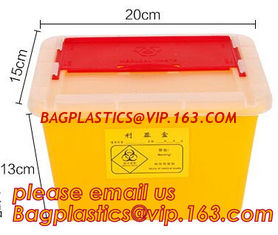 China 1L 2L 4L 6L plastic round medical disposable sharps bins, plastic disposables sharpes container /sharpes bin for medical supplier