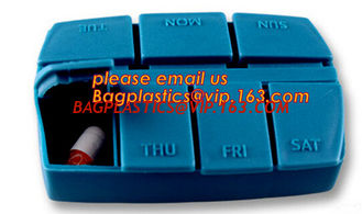 China pill case with date letters,Hot Sale medicine box,Plastic 7 Days Pill Box, Cute Round Plastic Weekly 7 Days Pill Box supplier