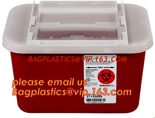 China Medical waste container sharp box sharps container for hospital use, 1QT translucent sharp container phlebotomy containe supplier