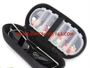 China new style 7case plastic pill box with glasses box, one week 28 compartment with biger box plastic pill holder, Pop up pl supplier