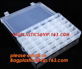 China Plastic Storage Box With 15 Removable Compartments Tool Containers, plastic divided storage box for candy and nuts supplier