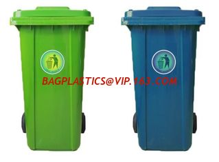 China 240LCustom plastic garbage bin for outdoor use, Large capacity 660 liter plastic garbage four-wheeled cart with lid bin supplier