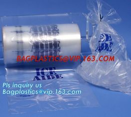 China nylon Drawstring closure Plastic Ice Bags, biodegradable ice cube plastic bag, Gravure Printing Custom Wicketed Bags Ice supplier