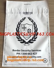 China money locking security bag courier plastic bag, plastic self adhesive evidence bag/security bag, Temper-Evident Bags, De supplier
