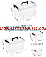 China Customized Clear Household Large Storage Boxes With Lids, household large clear plastic storage box, Storage Box Clear supplier