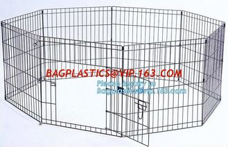 China Manufacturer wholesale stainless steel metal large small foldable carriers cheap pet dog cage, Large Steel Dog Cage For supplier