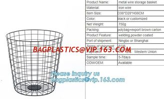 China Wholesale china trade decorative laundry metal wire material storage basket, Storage Metal Wire Fruit Basket hanging wir supplier