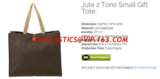 China promotional bags, gift tote, jute 2 tone tote, sreen print /hot transfer/offset print, full colors CMYK, pantone or PMS supplier
